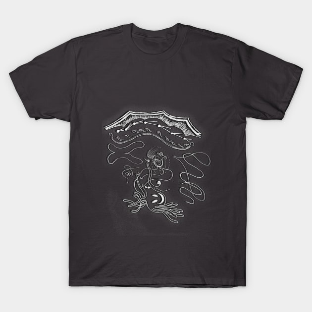 S67: shell-like creature in suspension T-Shirt by dy9wah